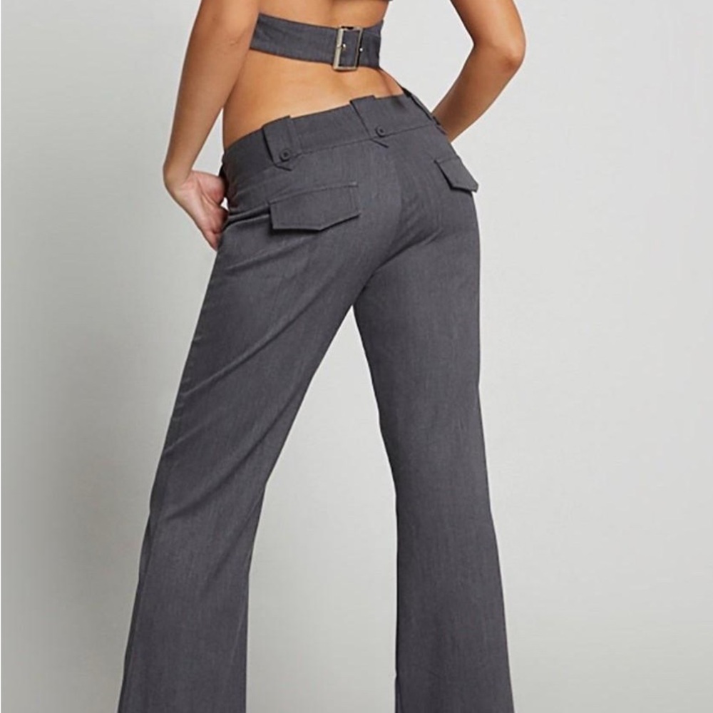 Tiger Mist Gray Flared Trousers